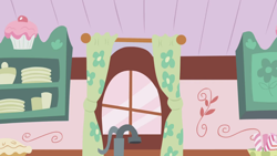 Size: 1280x720 | Tagged: safe, derpibooru import, screencap, the perfect pear, background, kitchen, liminal space, no pony, scenic ponyville, sugarcube corner