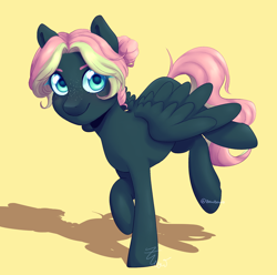 Size: 1736x1721 | Tagged: safe, artist:zowzowo, derpibooru import, oc, pegasus, pony, blue eyes, solo