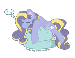 Size: 900x700 | Tagged: safe, artist:katelynleeann42, derpibooru import, oc, pegasus, pony, female, mare, pillow, simple background, sleeping, solo, transparent background