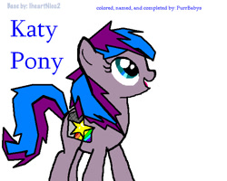 Size: 594x476 | Tagged: safe, artist:purrbabys, derpibooru import, earth pony, pony, blue text, cutie mark, female, katy perry, katy pony, mare, microphone, mlp style, open mouth, ponified, ponified celebrity, rainbow, simple background, stars, text, white background