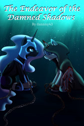 Size: 1280x1920 | Tagged: safe, artist:littletigressda, derpibooru import, nightmare moon, oc, alicorn, pony, cover art, fanfic, fanfic art, fanfic cover