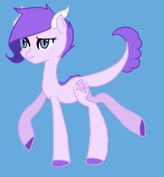 Size: 706x762 | Tagged: safe, artist:squeezemelittle, derpibooru import, oc, oc only, oc:crystal clarity, dracony, hybrid, blue background, female, interspecies offspring, kilalaverse, offspring, parent:rarity, parent:spike, parents:sparity, simple background, solo