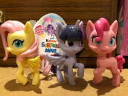 Size: 756x568 | Tagged: safe, derpibooru import, fluttershy, pinkie pie, twilight sparkle, twilight sparkle (alicorn), alicorn, pegasus, pony, my little pony: pony life, figure, merchandise, toy