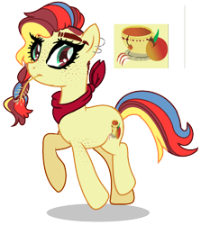 Size: 1208x1356 | Tagged: safe, artist:venomous-cookietwt, derpibooru import, oc, earth pony, pony, female, magical lesbian spawn, mare, offspring, parent:applejack, parent:rainbow dash, parents:appledash, show accurate, simple background, solo, transparent background