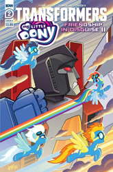 Size: 1318x2000 | Tagged: safe, artist:tonyfleecs, derpibooru import, idw, fleetfoot, rainbow dash, soarin', spitfire, pegasus, pony, spoiler:comic, spoiler:friendship in disguise ii, clothes, comic, cybertronian, decepticon, female, friendship in disguise, male, mare, stallion, starscream, starscream vs rainbow dash, transformers, uniform, wonderbolts, wonderbolts uniform