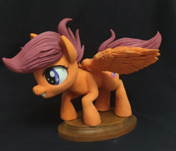 Size: 840x720 | Tagged: safe, artist:vita96, derpibooru import, scootaloo, pegasus, pony, craft, grin, photo, sculpture, smiling, spread wings, wings