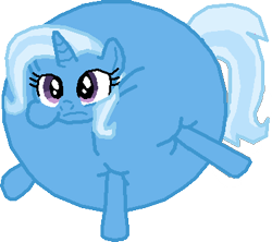 Size: 374x332 | Tagged: safe, artist:theinflater19, derpibooru import, trixie, spike at your service, female, inflation, simple background, solo, transparent background