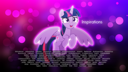 Size: 3840x2160 | Tagged: safe, artist:andoanimalia, artist:game-beatx14, derpibooru import, edit, twilight sparkle, twilight sparkle (alicorn), alicorn, pony, female, mare, solo, text, wallpaper, wallpaper edit, wings