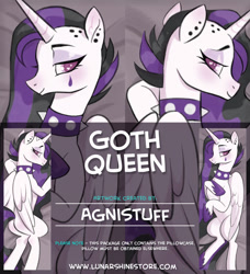 Size: 800x876 | Tagged: safe, artist:angstfish, ponerpics import, princess celestia, alicorn, pony, between dark and dawn, alternate hairstyle, body pillow, collar, deleted from derpibooru, obtrusive watermark, punklestia, spiked collar, watermark