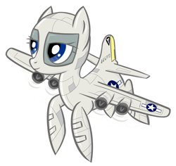 Size: 1420x1340 | Tagged: safe, artist:jh, ponerpics import, oc, oc only, oc:patches, original species, plane pony, pony, b-17 flying fortress, deleted from derpibooru, plane, solo