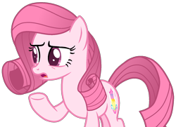 Size: 1488x1077 | Tagged: safe, artist:guruyunus17, derpibooru import, oc, oc only, oc:annisa trihapsari, earth pony, pony, base used, female, mare, not rarity, open mouth, pink body, pink hair, simple background, solo, transparent background, vector