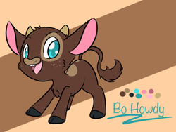 Size: 2048x1536 | Tagged: safe, artist:steelsoul, derpibooru import, oc, oc:bo howdy, bull, calf, freckles, male, young