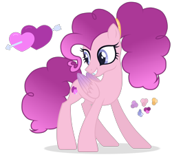 Size: 4600x4200 | Tagged: safe, artist:magicuniclaws, derpibooru import, pinkie pie, princess cadance, pegasus, pony, female, fusion, mare, simple background, solo, transparent background