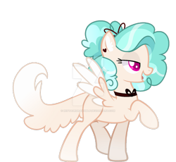 Size: 1280x1179 | Tagged: safe, artist:reptaurdrawsmlp, derpibooru import, oc, pegasus, augmented tail, deviantart watermark, female, mare, obtrusive watermark, simple background, solo, transparent background, watermark