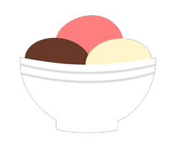 Size: 1800x1534 | Tagged: safe, artist:icecreamjaxxie, derpibooru import, oc, oc only, oc:mille feuille, bowl, cutie mark, cutie mark only, food, ice cream, neapolitan, no pony, simple background, solo, transparent background
