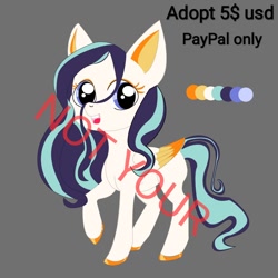 Size: 1080x1080 | Tagged: safe, artist:sugar lollipop, derpibooru import, oc, pegasus, adoptable, colored, colored hooves, colored wings, cute, digital art, female, females only, happy, looking at you, open mouth, paypal, pegasus oc, reference, selling, simple background, smiling, smiling at you, wings