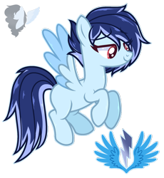 Size: 1638x1778 | Tagged: safe, artist:skyfallfrost, derpibooru import, oc, oc:sky chaser, pegasus, pony, female, mare, simple background, solo, transparent background, two toned wings, wings