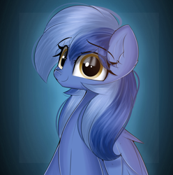 Size: 3503x3532 | Tagged: safe, artist:janelearts, derpibooru import, oc, oc only, oc:nebula night, pegasus, pony, bust, cute, digital art, female, looking at you, mare, pegasus oc, portrait, simple background, smiling, smiling at you, solo