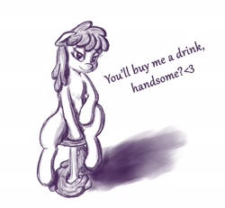 Size: 2333x2160 | Tagged: safe, artist:stink111, derpibooru import, berry punch, berryshine, earth pony, pony, drunk, go home you're drunk, monochrome