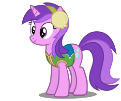 Size: 5600x4700 | Tagged: safe, artist:mundschenk85, derpibooru import, amethyst star, sparkler, pony, unicorn, absurd resolution, background pony, earmuffs, female, mare, simple background, solo, transparent background, vector, winter wrap up vest