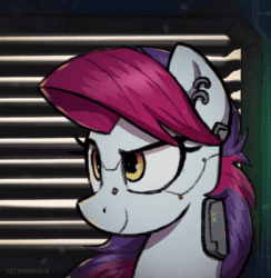 Size: 600x616 | Tagged: safe, artist:selenophile, derpibooru import, part of a set, oc, oc only, oc:sarif, pegasus, pony, commission, cyberpunk, female, solo, visor, ych result