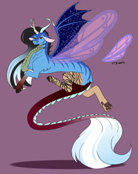 Size: 2550x3200 | Tagged: safe, artist:amcirken, derpibooru import, oc, hybrid, interspecies offspring, offspring, parent:discord, parent:trixie, parents:trixcord, solo