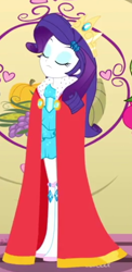 Size: 262x538 | Tagged: safe, derpibooru import, screencap, rarity, a photo booth story, eqg summertime shorts, equestria girls, clothes, cropped, crown, fall formal outfits, jewelry, regalia, robe, solo focus