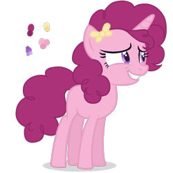 Size: 1000x1000 | Tagged: safe, artist:magicuniclaws, derpibooru import, oc, pony, unicorn, female, magical lesbian spawn, offspring, parent:pinkie pie, parent:sugar belle, parents:sugarpie, simple background, solo, teenager, transparent background