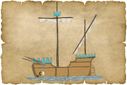 Size: 1500x1000 | Tagged: safe, alternate version, artist:malte279, derpibooru import, tails of equestria, cog, crystal, lore, no pony, pen and paper rpg, sails, sailship, ship, vehicle