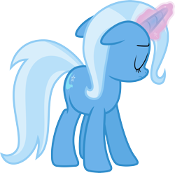 Size: 3042x3000 | Tagged: safe, artist:jeatz-axl, derpibooru import, trixie, pony, unicorn, eyes closed, female, glowing horn, horn, magic, magic aura, mare, sad, simple background, solo, telekinesis, transparent background, vector