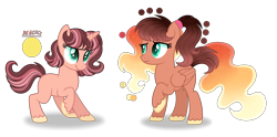 Size: 4504x2240 | Tagged: safe, artist:purplepotato04, derpibooru import, oc, oc only, pegasus, pony, unicorn, female, half-siblings, mare, offspring, parent:big macintosh, parent:princess luna, parent:twilight sparkle, parents:lunamac, parents:twimac, simple background, transparent background