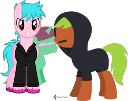 Size: 5042x4000 | Tagged: safe, artist:parclytaxel, derpibooru import, oc, oc only, oc:fireshy, earth pony, pegasus, pony, unicorn, .svg available, absurd resolution, angry, bowie knife, clothes, colt, female, hoodie, jacket, knife, male, mare, monthly reward, mouth hold, silhouette, simple background, stallion, stare, the stare, transparent background, unshorn fetlocks, vector