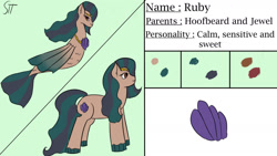 Size: 1280x720 | Tagged: safe, artist:schumette14, derpibooru import, oc, oc:ruby, mermaid, pony, comics, first design, interspecies offspring, magic, offspring, parent:captain hoofbeard, parent:jewel (mermare)