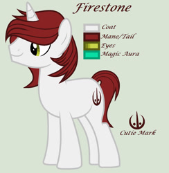 Size: 1280x1309 | Tagged: safe, artist:lominicinfinity, derpibooru import, oc, oc:firestone, pony, unicorn, male, simple background, solo, stallion