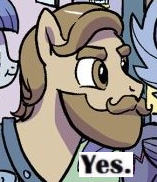 Size: 157x182 | Tagged: safe, derpibooru import, idw, earth pony, pony, spoiler:comic95, beard, comic, facial hair, meme, moustache, yes