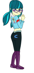 Size: 958x2036 | Tagged: safe, artist:gmaplay, derpibooru import, juniper montage, equestria girls, dimples of venus, energy drink, formula 1, junibum montage, midriff, racing suit, red bull, solo