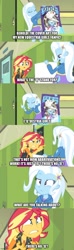 Size: 500x1687 | Tagged: safe, derpibooru import, screencap, sunset shimmer, trixie, better together, equestria girls, forgotten friendship, spoiler:eqg specials, angry, caption, geode of empathy, image macro, imgflip, magical geodes, text