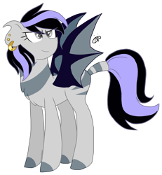 Size: 1515x1642 | Tagged: safe, artist:gallantserver, derpibooru import, oc, oc:starry knight, bat pony, pony, female, mare, offspring, parent:night guard, parent:zecora, parents:guardcora, simple background, solo, transparent background