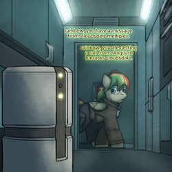 Size: 800x800 | Tagged: safe, artist:captainhoers, derpibooru import, oc, oc only, oc:rainbow code, pegasus, the sunjackers, cyberpunk, male, stallion