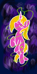 Size: 1080x2160 | Tagged: safe, artist:bryastar, derpibooru import, oc, oc only, oc:bright star, pony, unicorn, ascension, female, levitation, magic, self-levitation, telekinesis