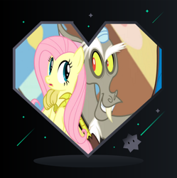 Size: 1280x1284 | Tagged: safe, artist:3d4d, derpibooru import, edit, edited screencap, screencap, discord, fluttershy, pegasus, pony, keep calm and flutter on, discoshy, female, male, shipping, straight, valentine's day card