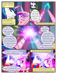 Size: 612x792 | Tagged: safe, artist:newbiespud, derpibooru import, edit, edited screencap, screencap, princess cadance, rarity, shining armor, alicorn, pony, unicorn, comic:friendship is dragons, a canterlot wedding, clothes, comic, dialogue, eyes closed, female, glowing horn, horn, jewelry, male, mare, peytral, screencap comic, shiningcadance, shipping, stallion, straight, tiara, wings, worried