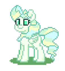 Size: 237x258 | Tagged: safe, artist:baira, derpibooru import, vapor trail, pegasus, pony, female, pixel art, pony town, simple background, solo, transparent background