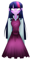 Size: 1585x3088 | Tagged: safe, artist:mywasasi, derpibooru import, sci-twi, twilight sparkle, equestria girls, clothes, creepy, crystal prep academy uniform, loose hair, missing accessory, no glasses, no legs, school uniform, simple background, solo, transparent background