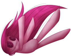 Size: 2181x1716 | Tagged: safe, artist:mywasasi, derpibooru import, pinkie pie, earth pony, lil-miss rarity, creepy, doll, pinkamena diane pie, simple background, solo, toy, transparent background