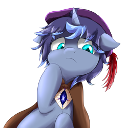 Size: 3000x3000 | Tagged: safe, artist:ce2438, derpibooru import, oc, oc only, oc:moonlight toccata, pony, unicorn, clothes, female, hat, simple background, transparent background