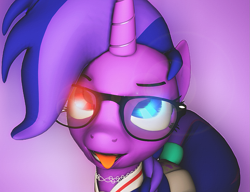 Size: 1139x877 | Tagged: safe, derpibooru import, oc, oc:valentine dazzle, unicorn, 3d, ahegao, bust, eyes rolling back, heterochromia, horn, open mouth, source filmmaker, tongue out, unicorn oc