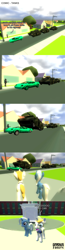 Size: 1024x3941 | Tagged: safe, artist:gradiusfanatic, derpibooru import, prince blueblood, tank, trixie, human, unicorn, 3d, car, combine soldier, comic, crossover, female, gmod, half-life, half-life 2, male, vehicle