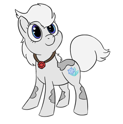 Size: 1262x1268 | Tagged: safe, artist:racingwolf, derpibooru import, oc, oc:snowcrystal, earth pony, pony, cutie mark, growlithe, jewelry, necklace, pokémon, ponified