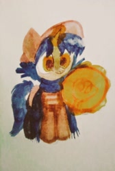 Size: 724x1080 | Tagged: safe, artist:kusochekcat, derpibooru import, unicorn, oneshot, traditional art, watercolor painting